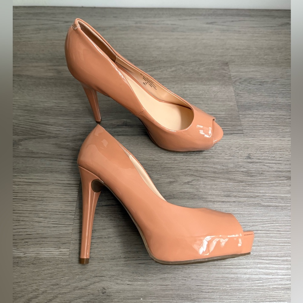 *NWOB* Guess Rosalie Blush Pink Peep Toe Stiletto Heels Size 8.5